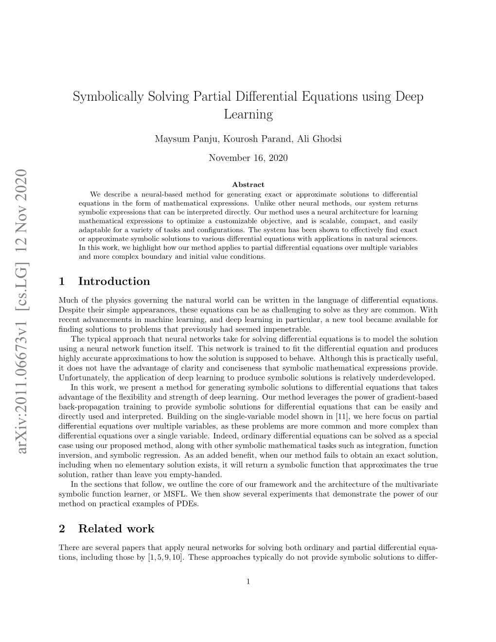 Symbolically Solving Partial Differential Equations Using