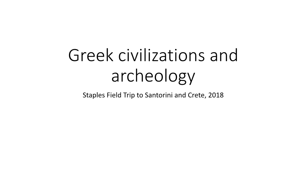 Greek Civilizations Presentation