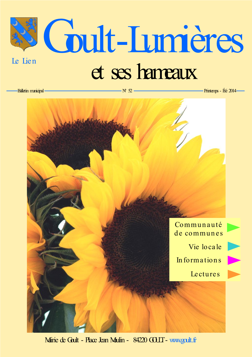 Et Ses Hameaux Bulletin Municipal N° 52 Printemps - Été 2014