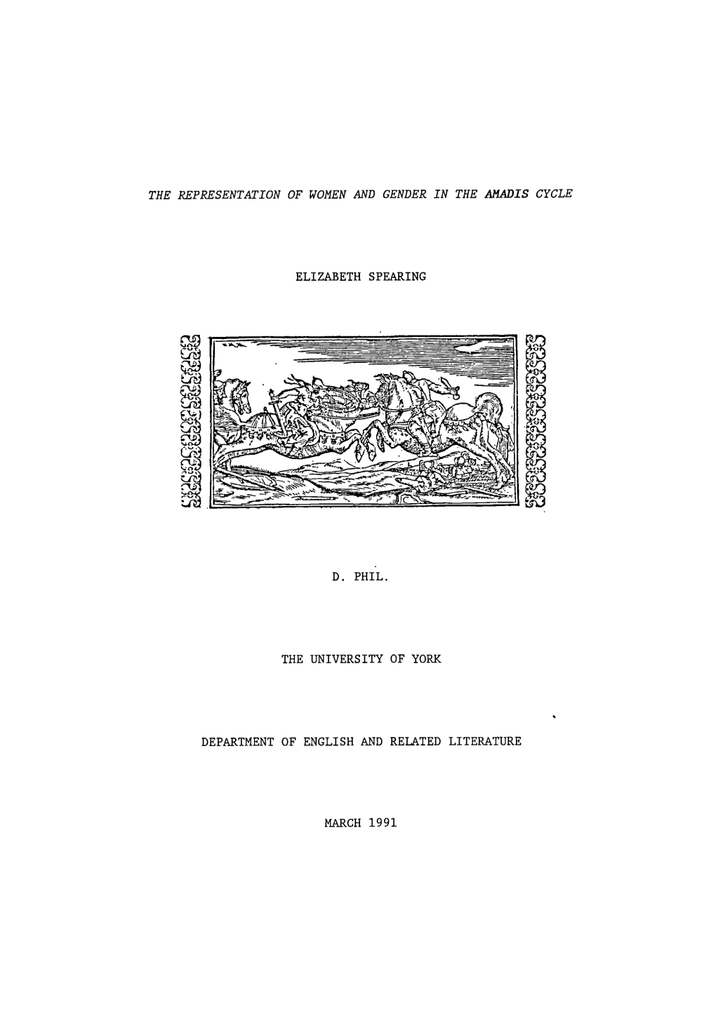 ' • .' a 4 ELIZABETH SPEARING D. PHIL. the UNIVERSITY of YORK