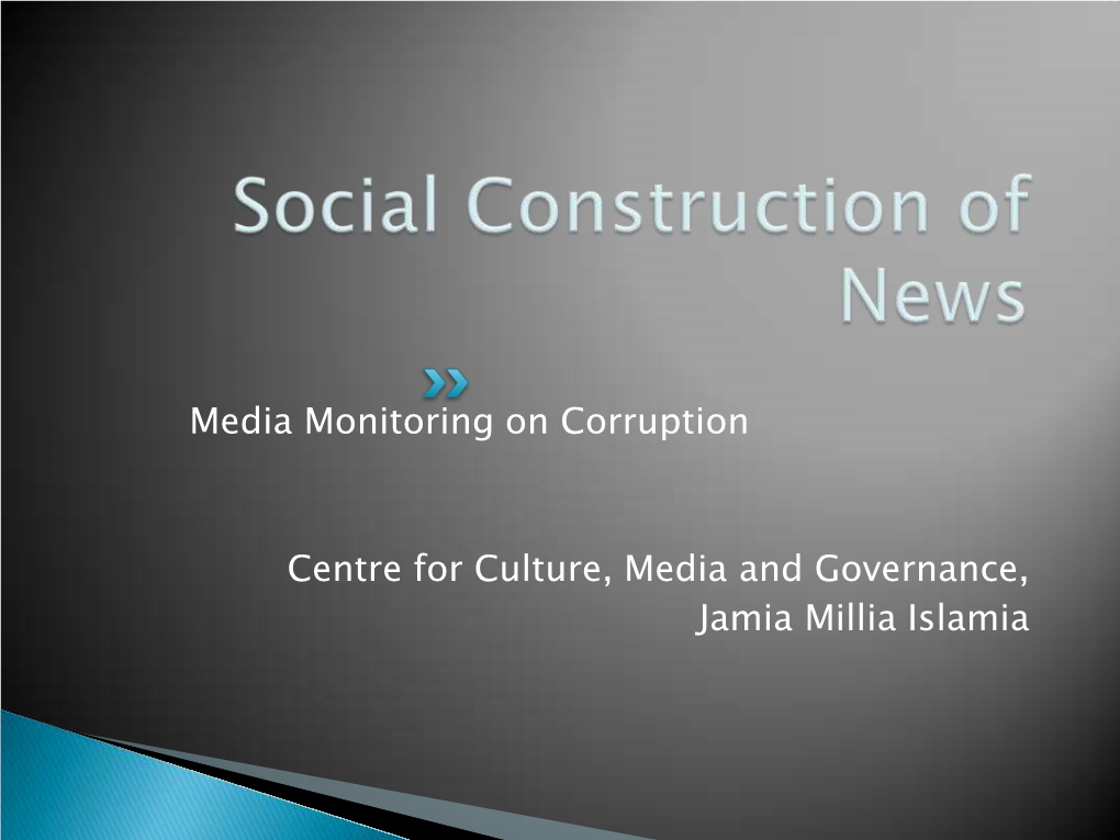 Media Monitoring on Corruption