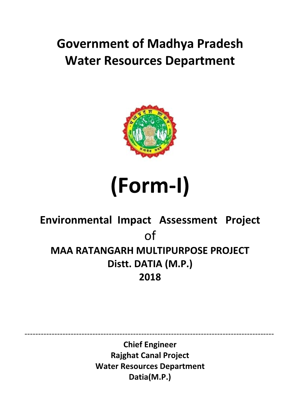 Mpact Assessment Project of MAA RATANGARH MULTIPURPOSE PROJECT Distt