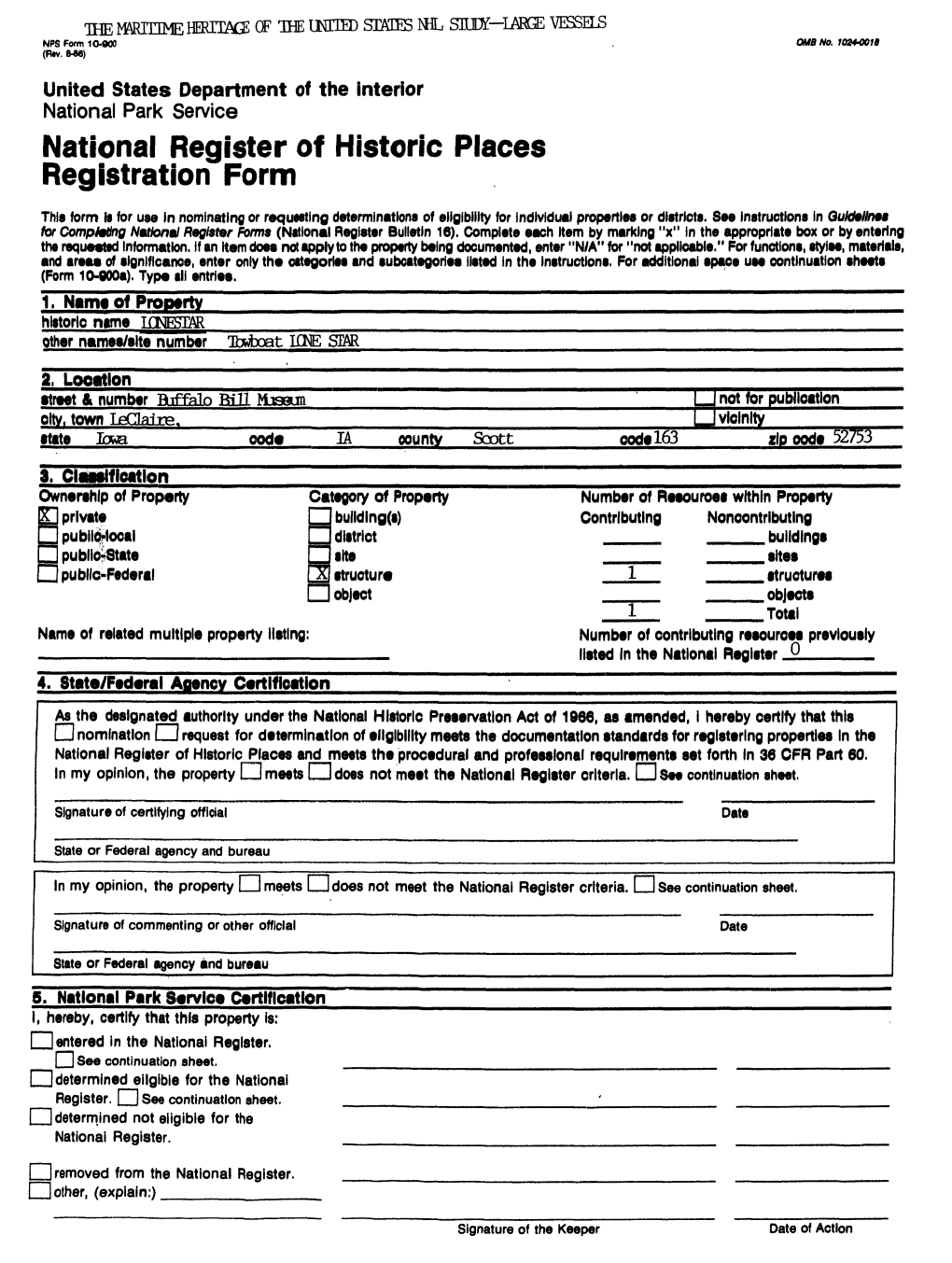 National Register of Historic Places Registration Form