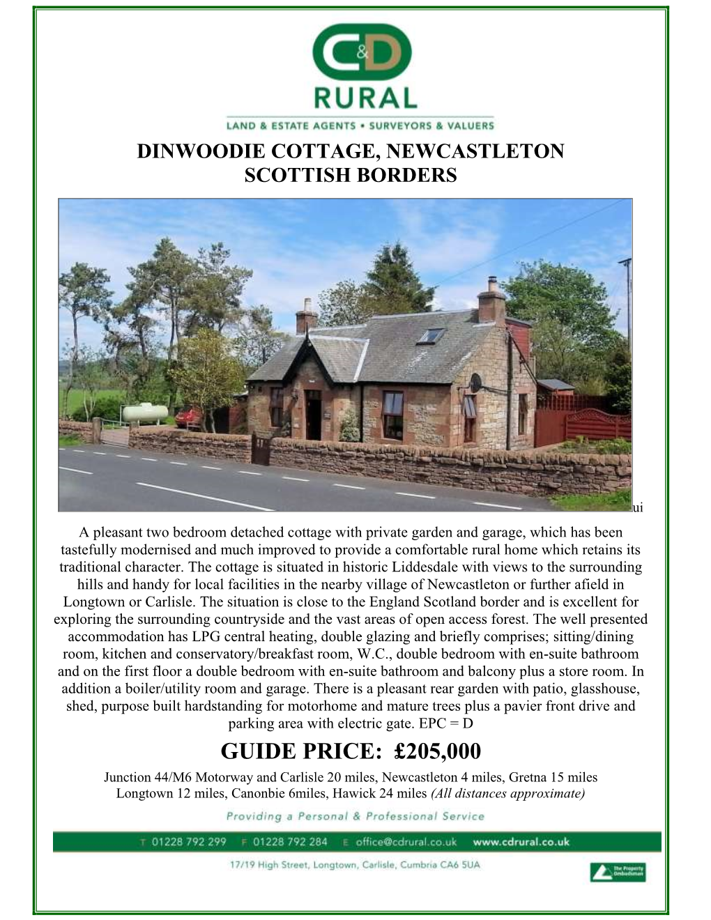 Dinwoodie Cottage, Newcastleton Scottish Borders