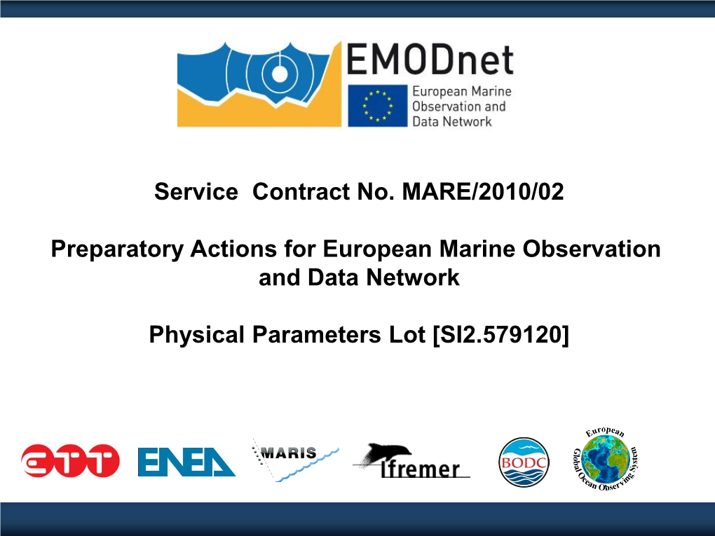 European Marine Observation and Data Network – Physical Parameters