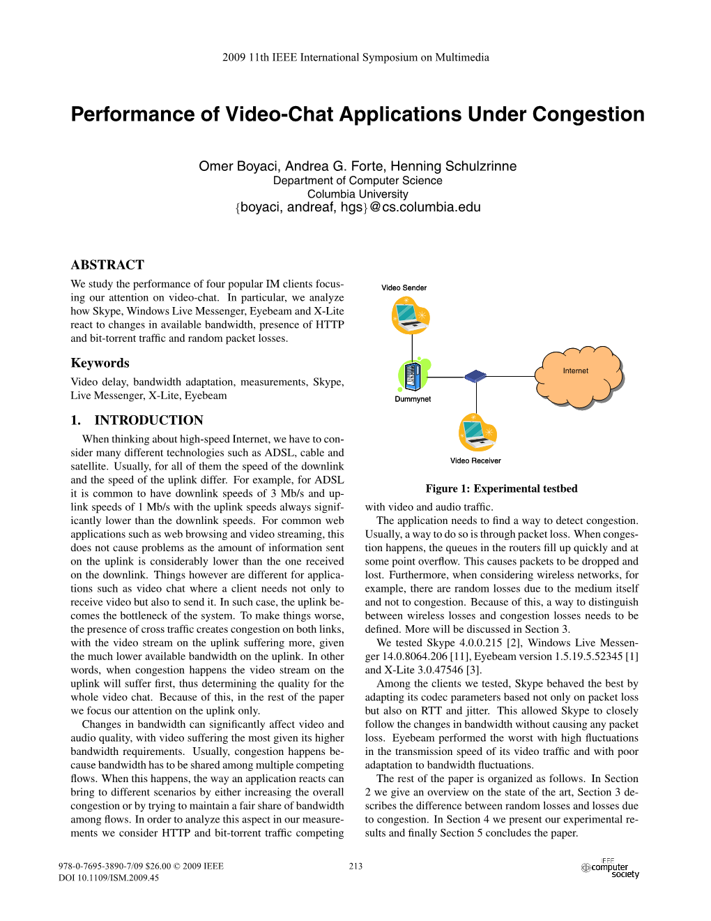 Performance of Video-Chat Applications Under Congestion