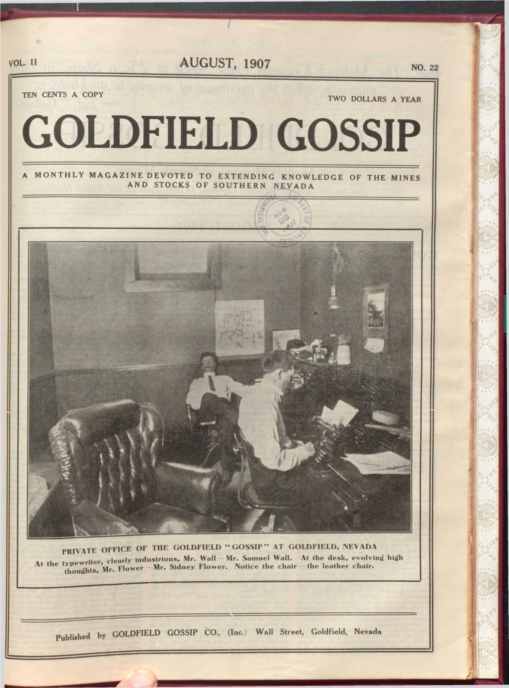 Goldfield Gossip V2 N22 Aug 1 1907