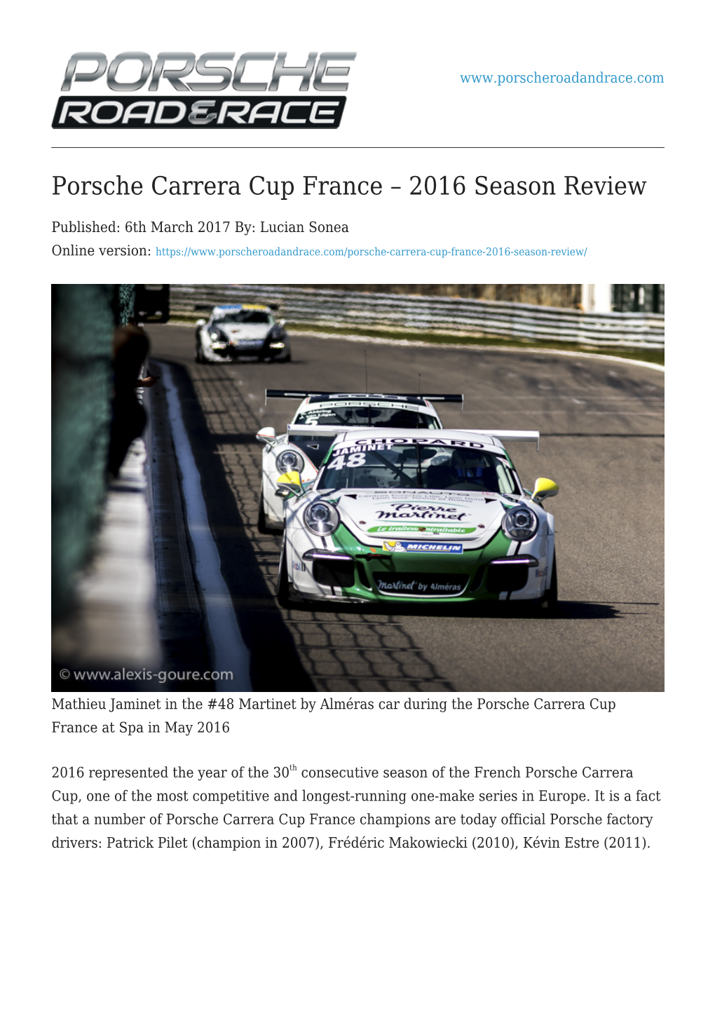Porsche Carrera Cup France – 2016 Season Review
