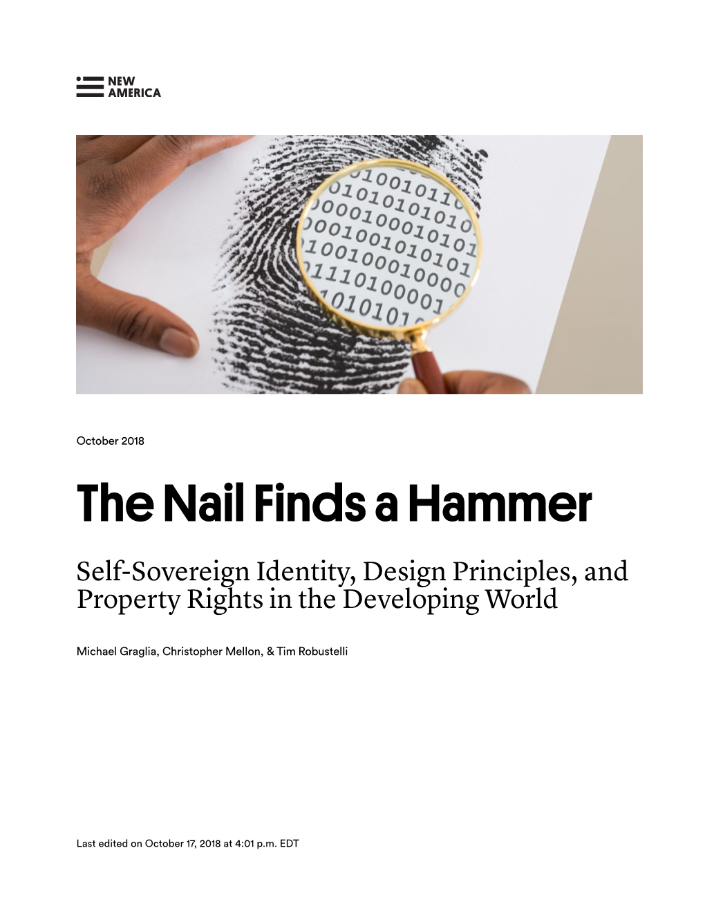 The Nail Finds a Hammer
