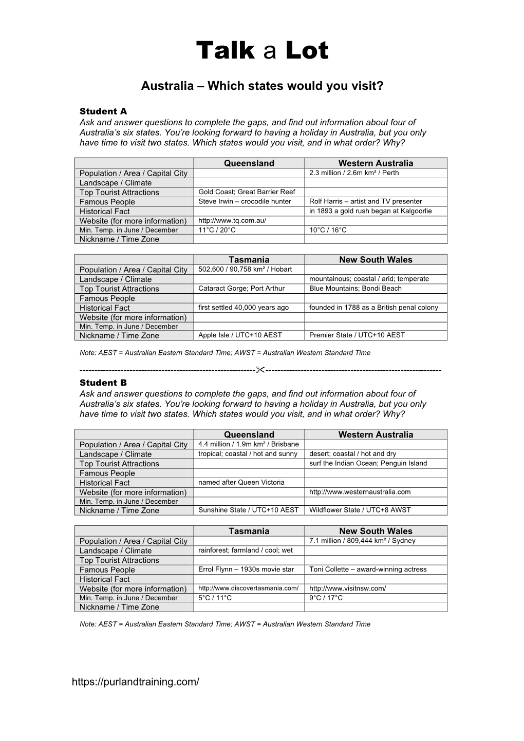 Australia – Information Exchange