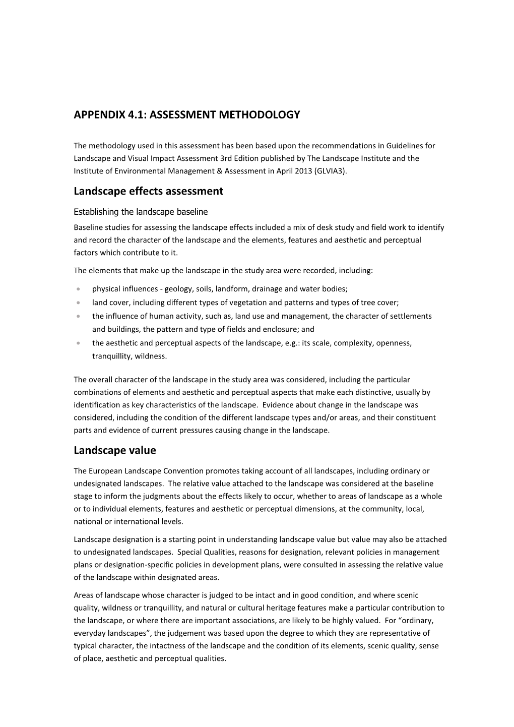 Appendix 4.1: Assessment Methodology