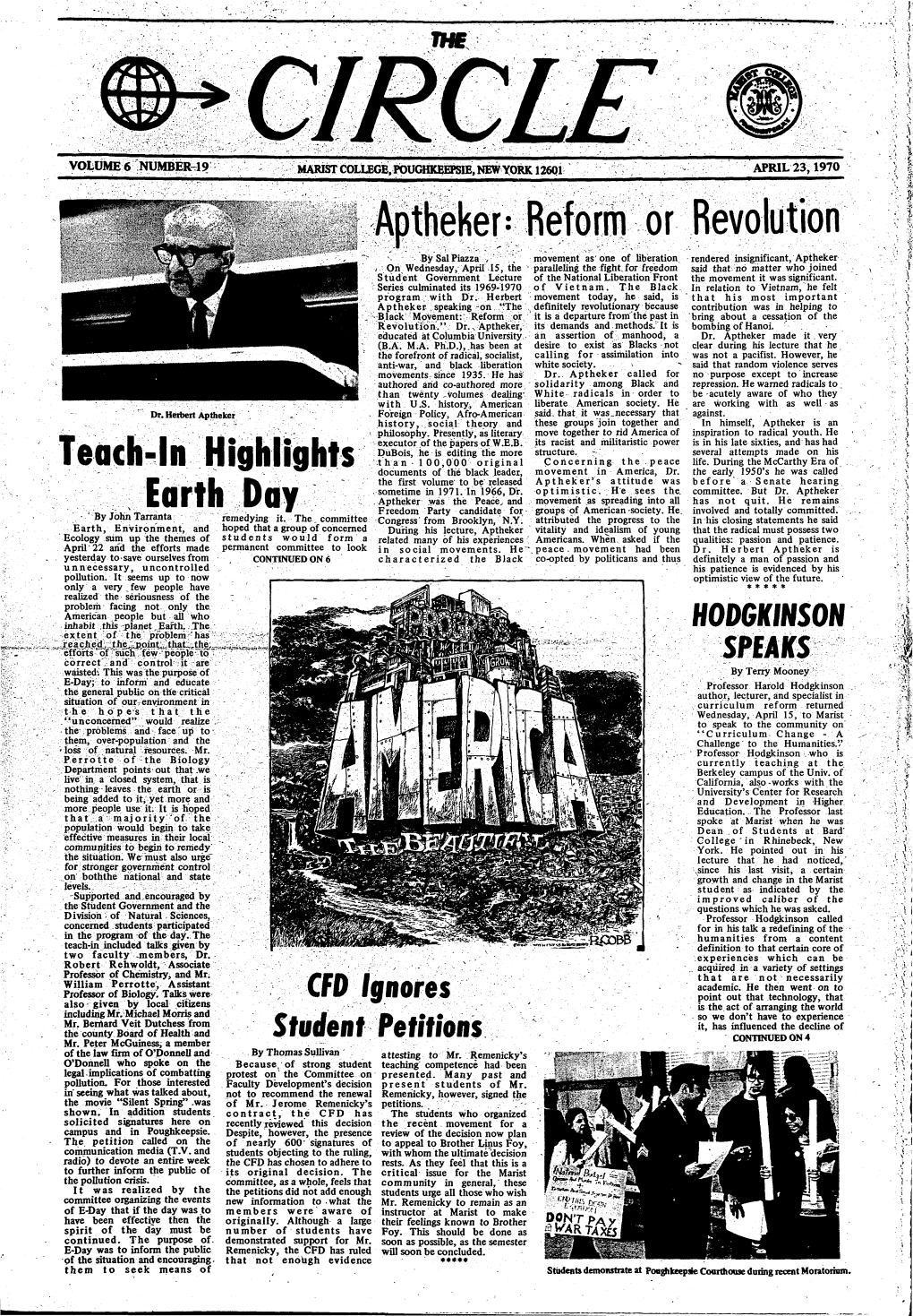 Vol. 6 No. 19, April 23, 1970