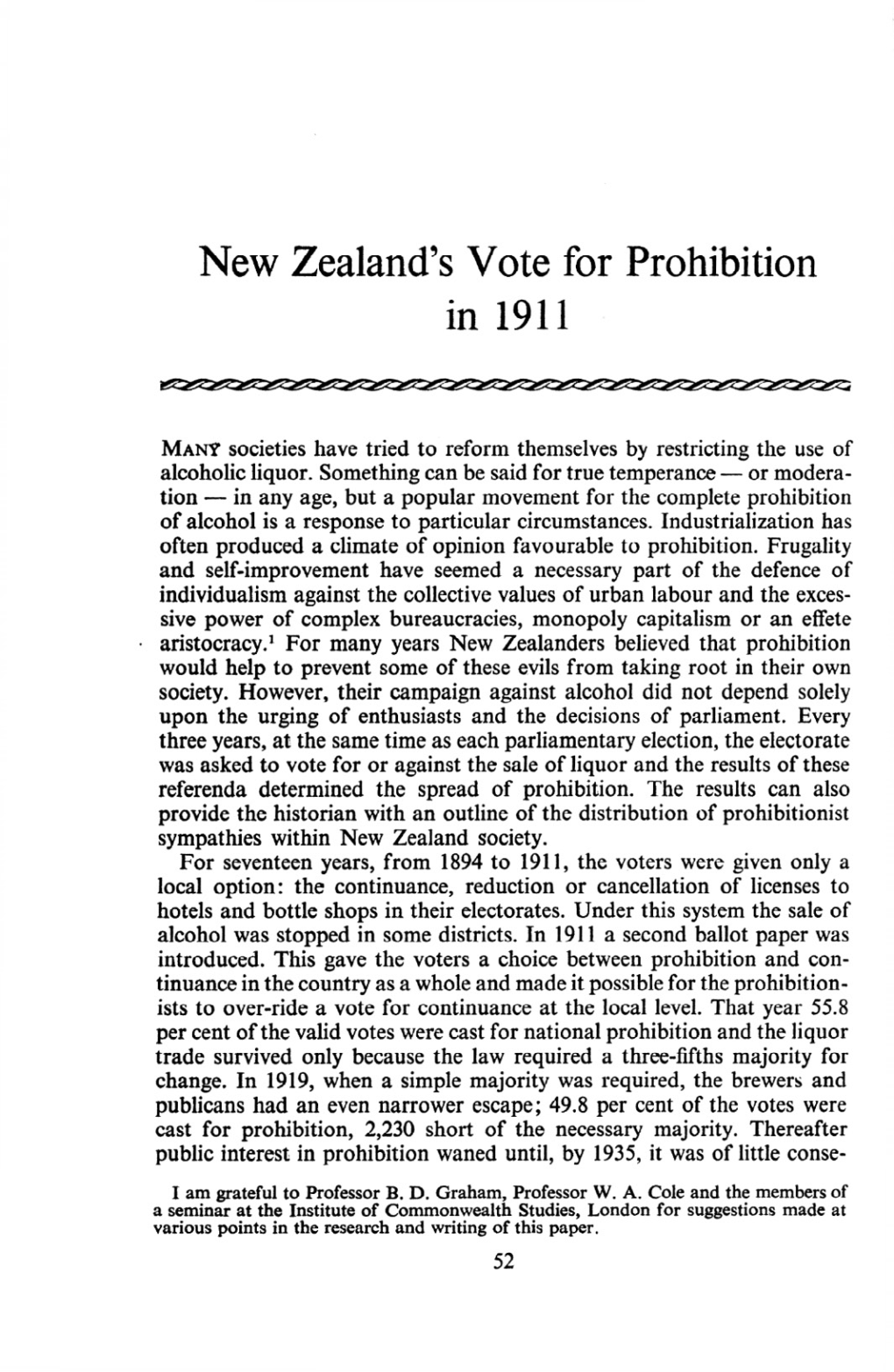 New Zealand's Vote for Prohibition in 1911