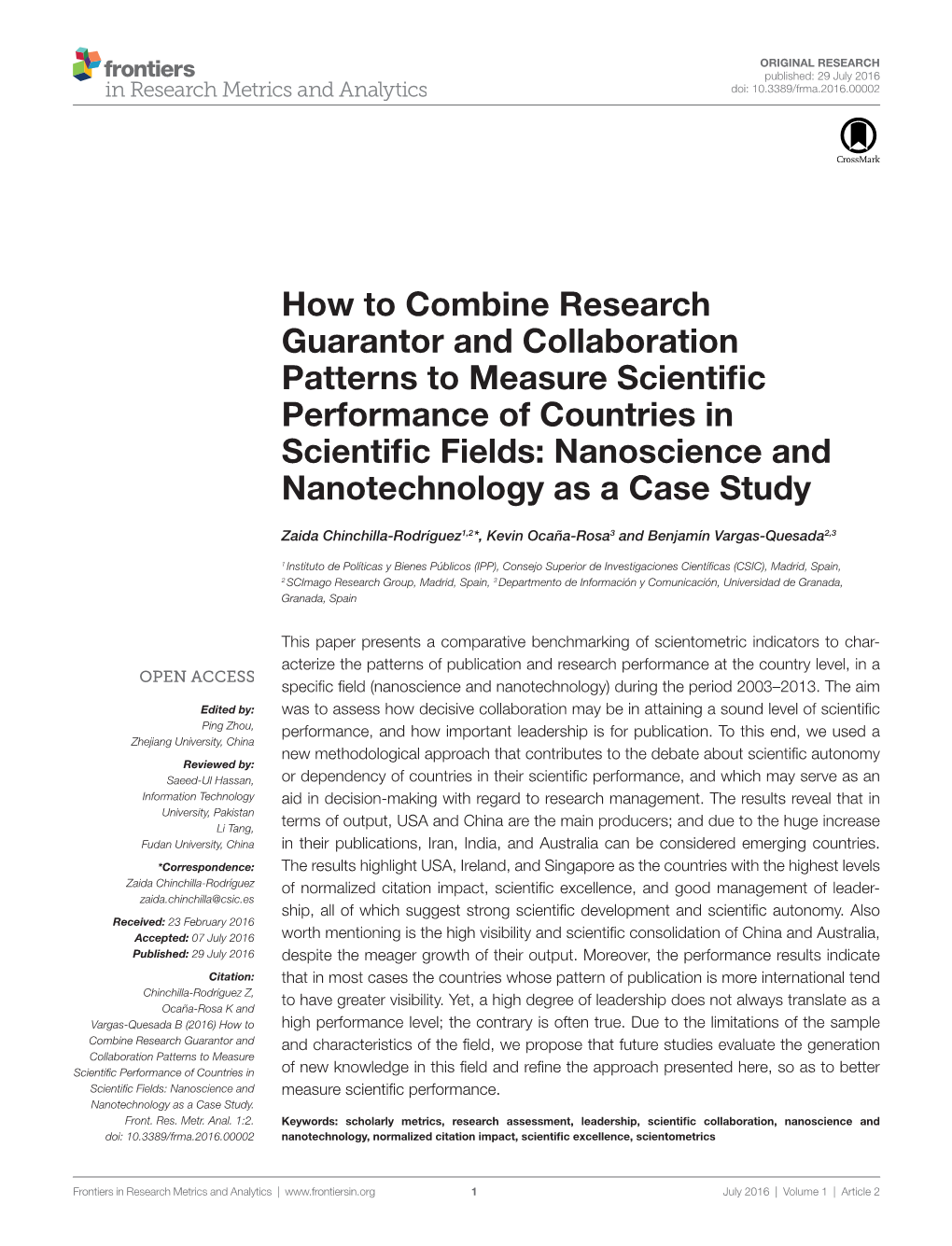 How to Combine Research Guarantor and Collaboration Patterns To