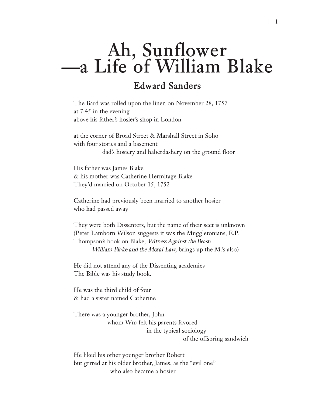 Link to a Life of William Blake