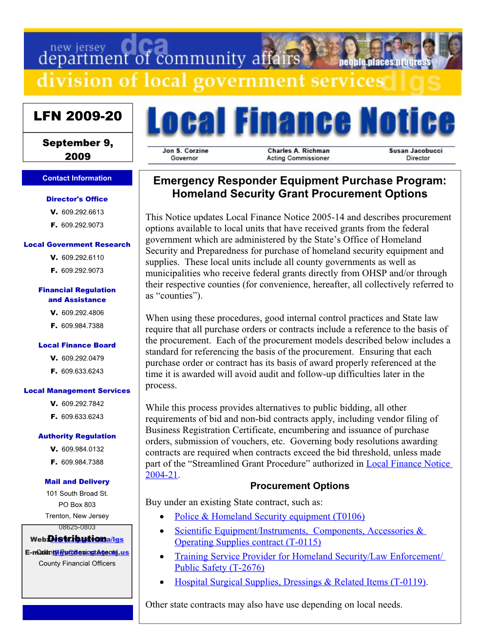 Local Finance Notice 2009-20 September 9, 2009 Page 4