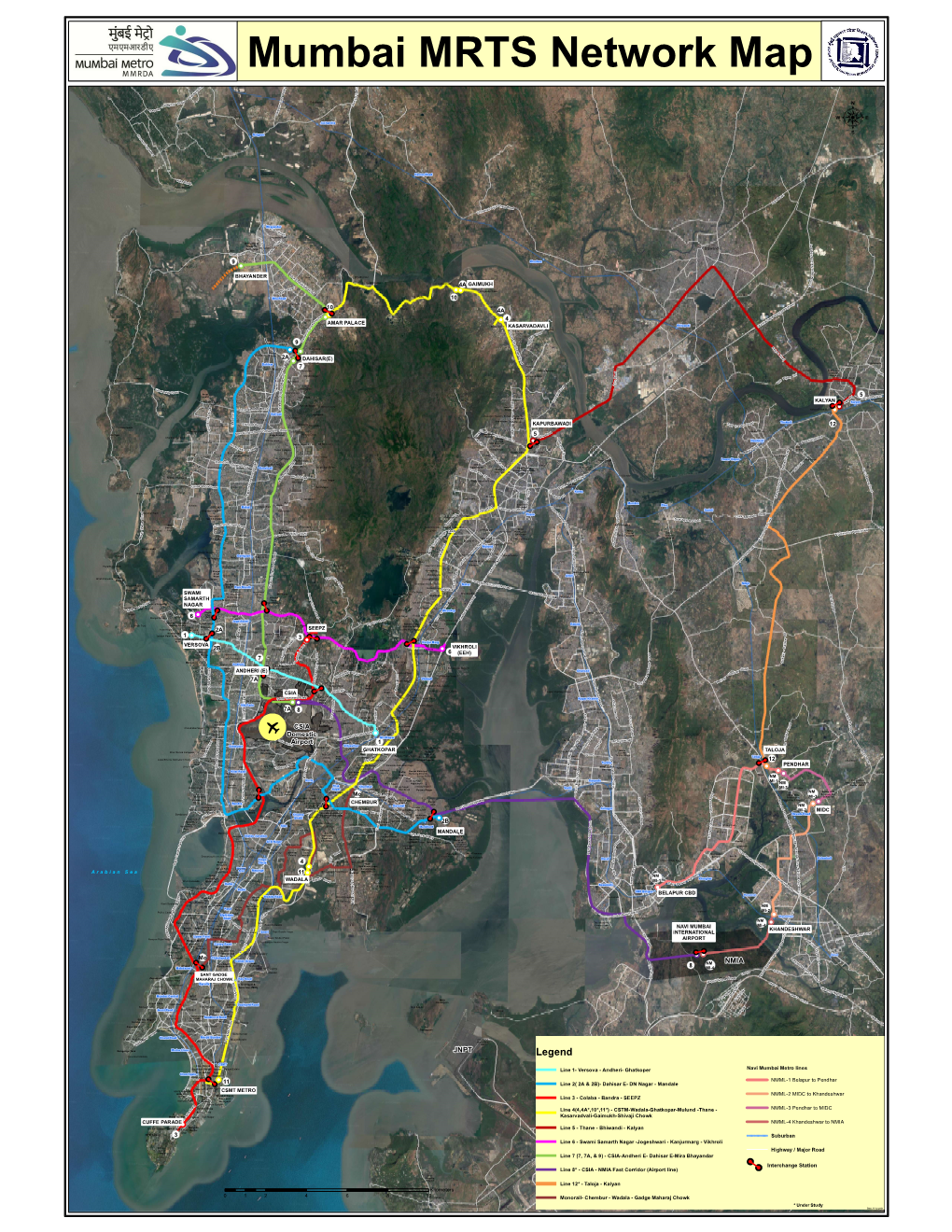 Mumbai MRTS Network Map