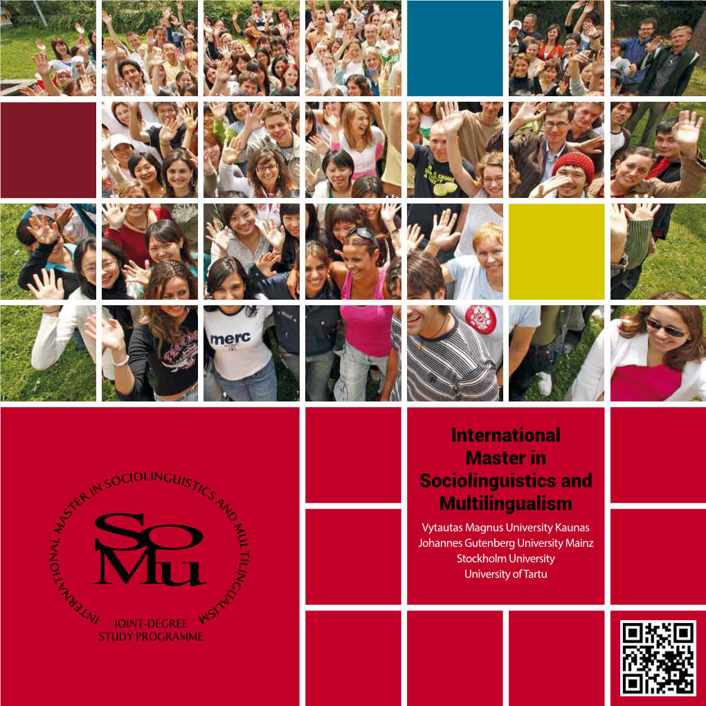 International Master in Sociolinguistics and Multilingualism