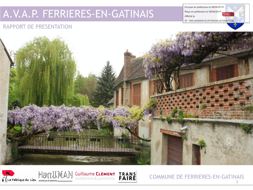 A.V.A.P. Ferrieres-En-Gatinais Rapport De Presentation