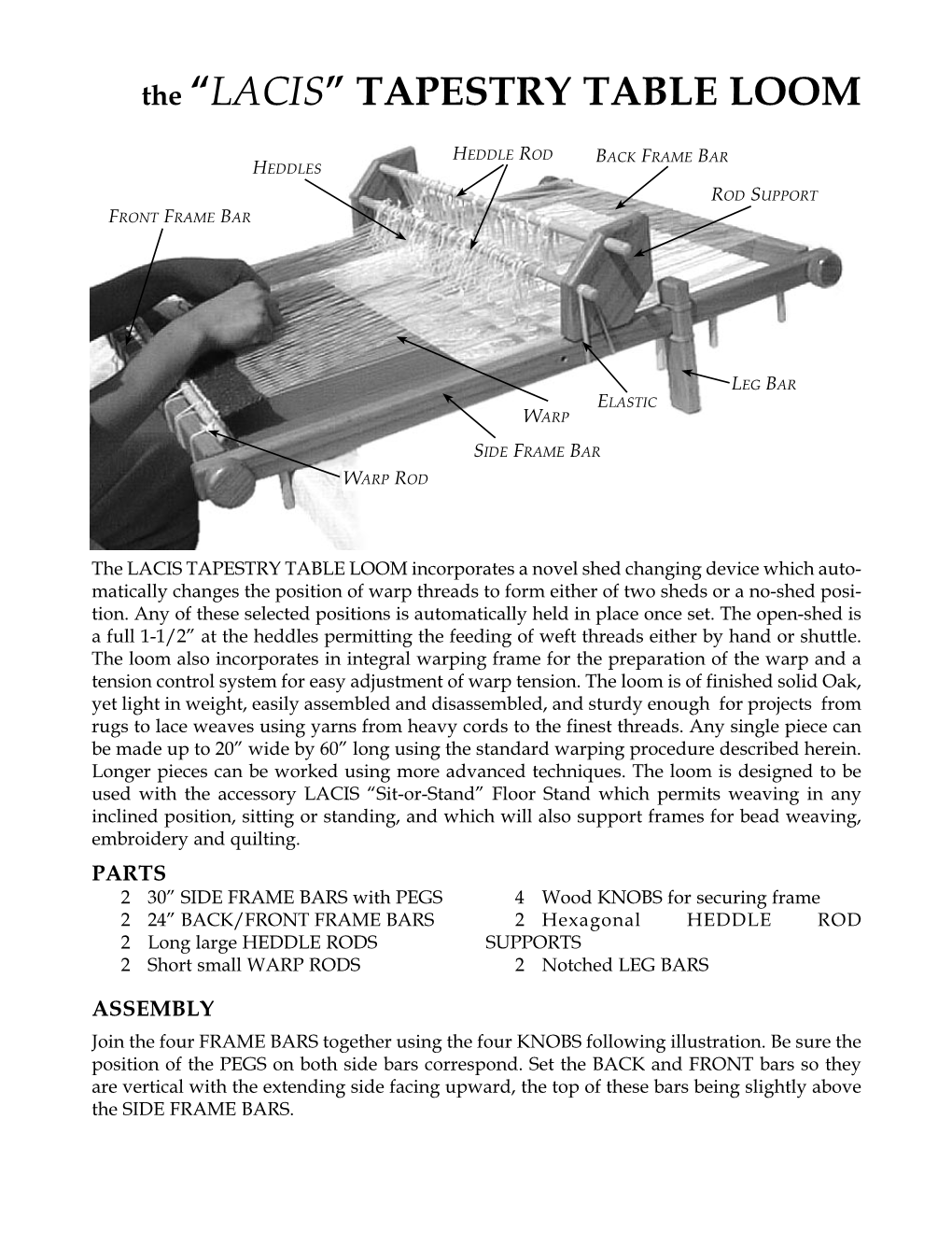 Lf11 Tapestry Loom Instructions.Pdf