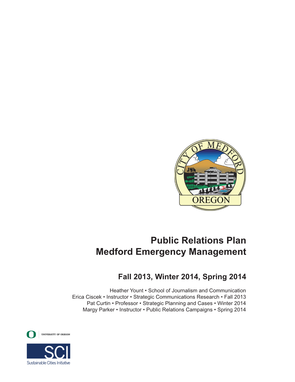 Medford Emergency Management PR Plan 05.07.2015.Indd