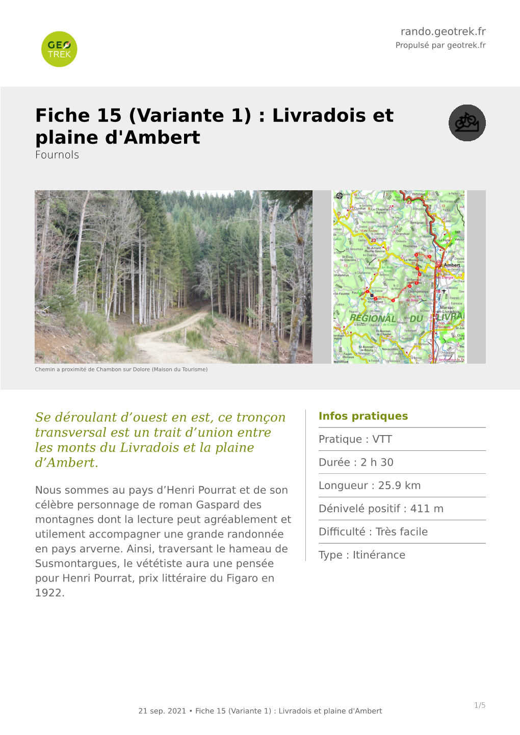 Livradois Et Plaine D'ambert Fournols