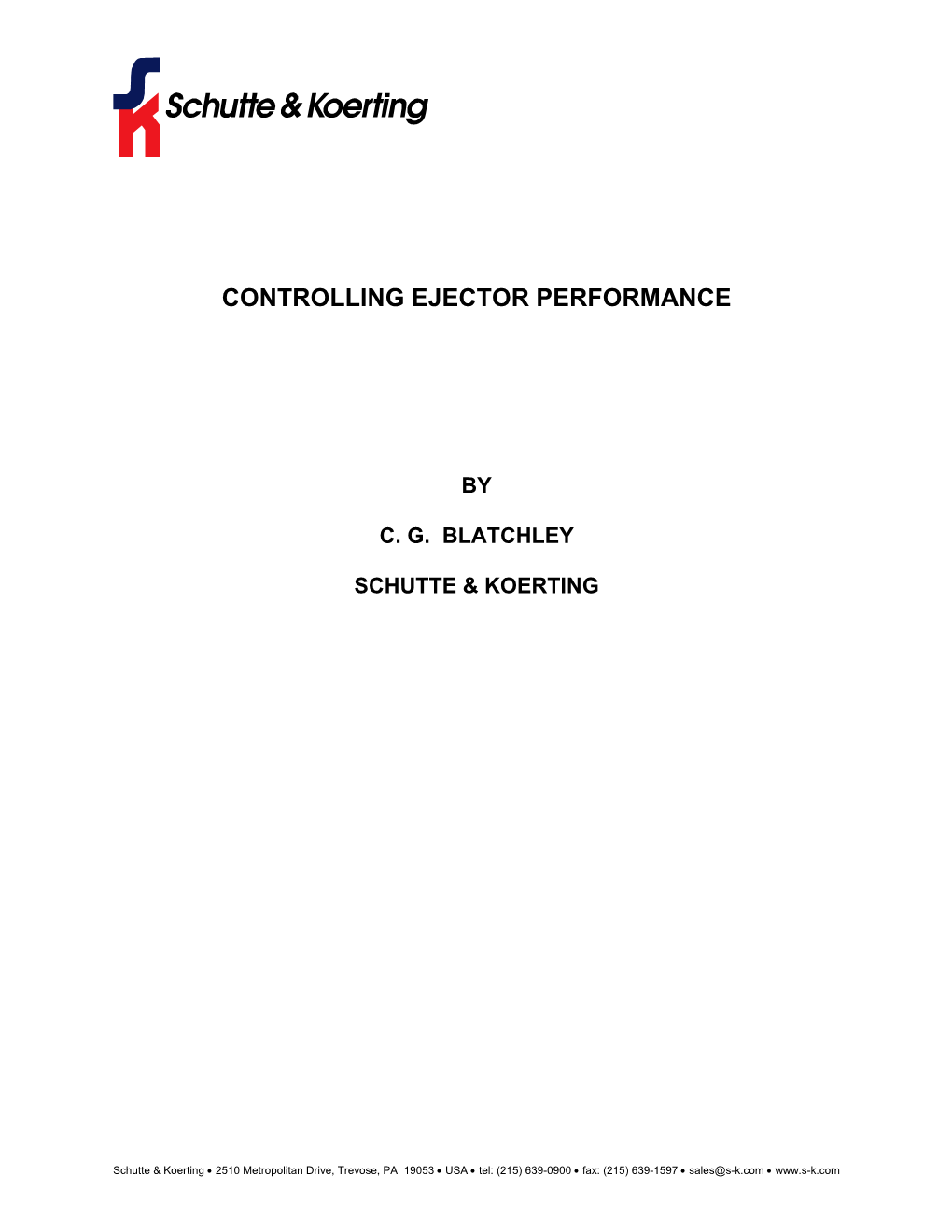Controlling Ejector Performance