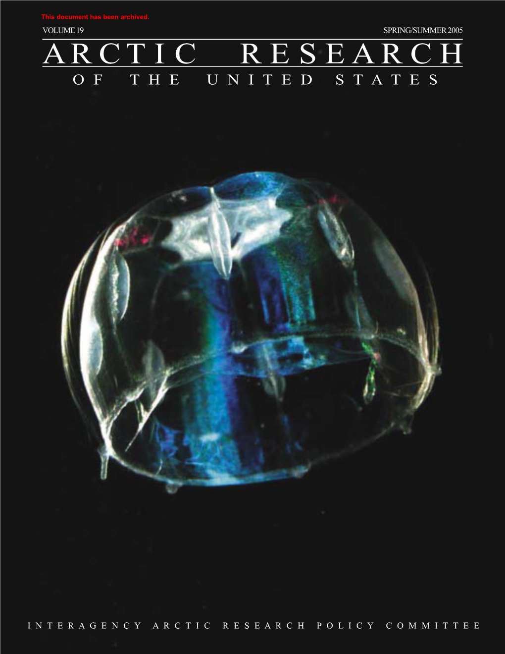 NSF 05-39, Arctic Research in the United States, Volume 19, Spring