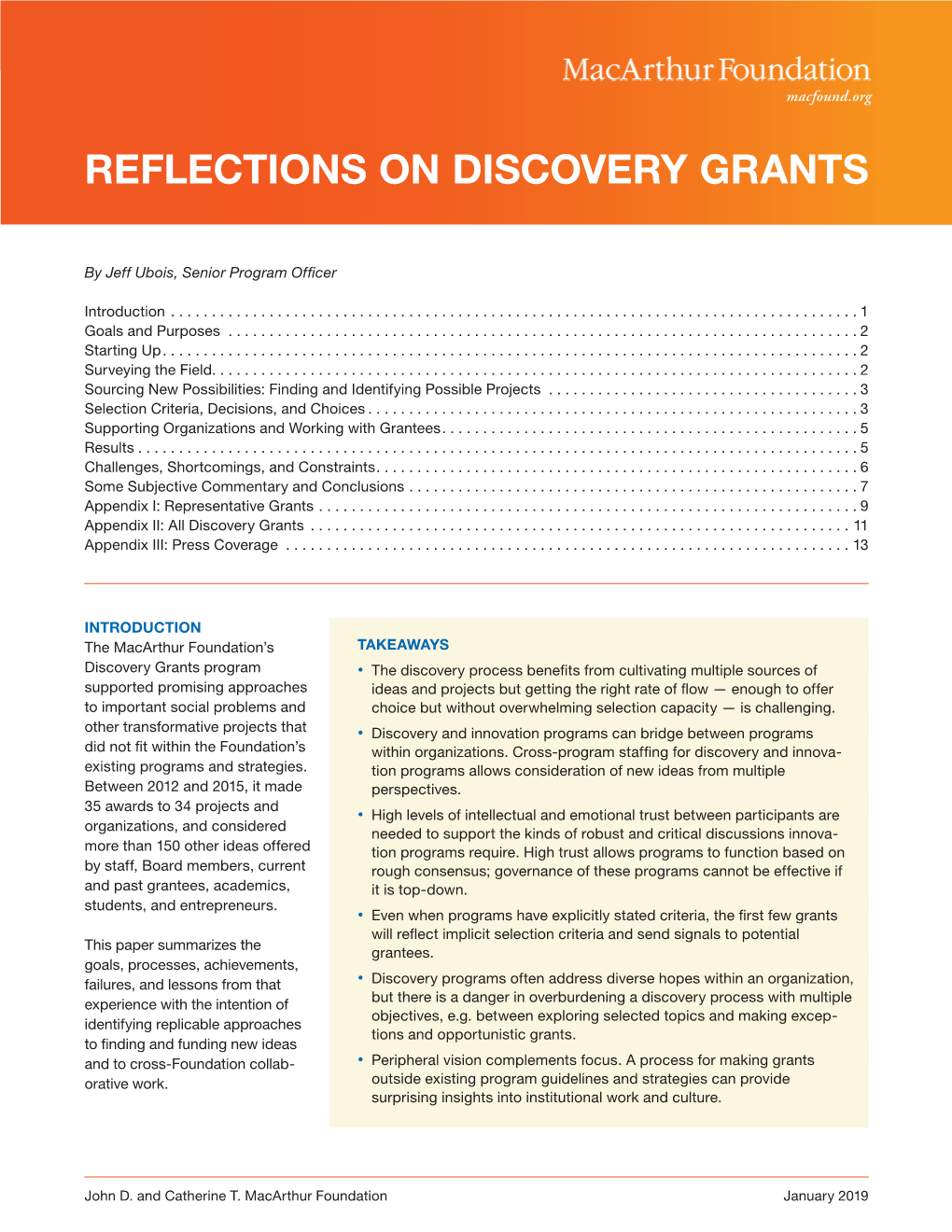 Reflections on Discovery Grants