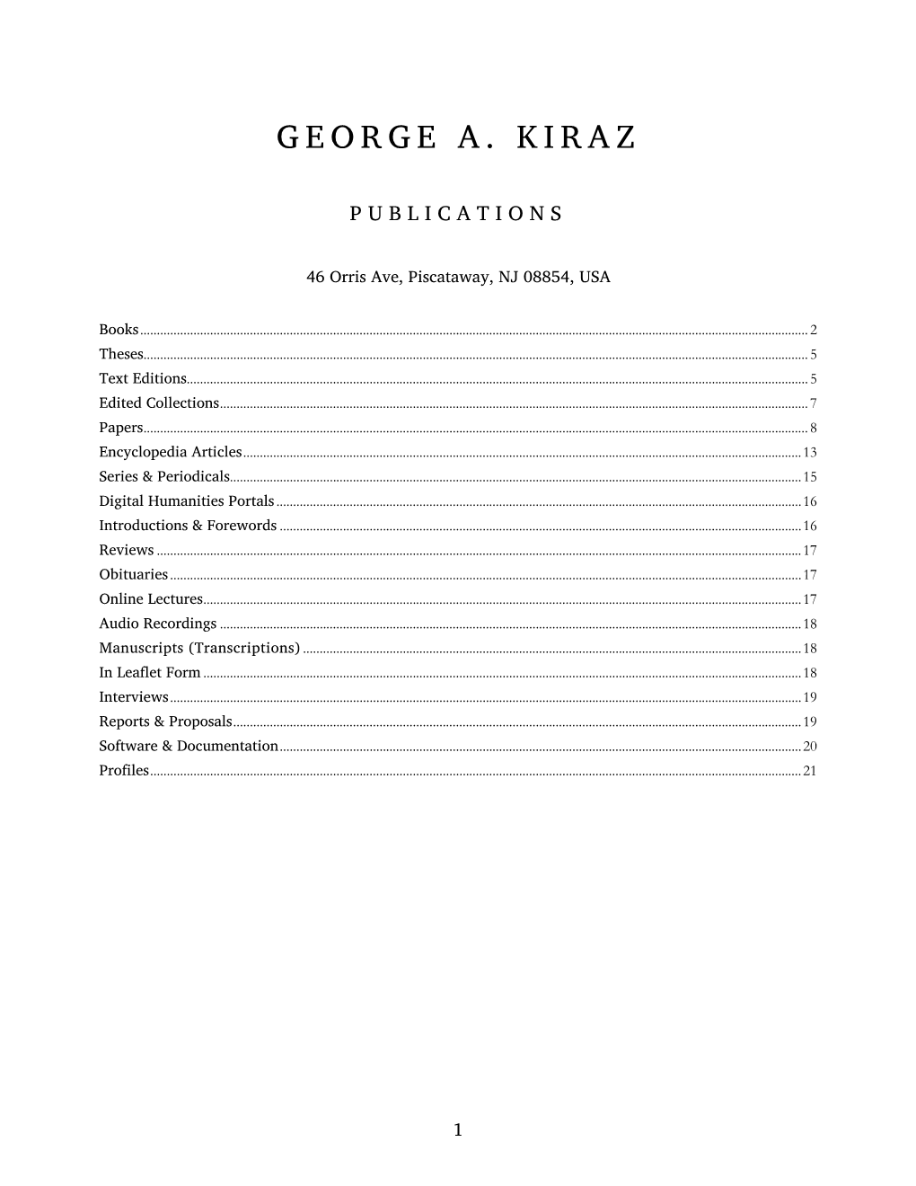 George A. Kiraz