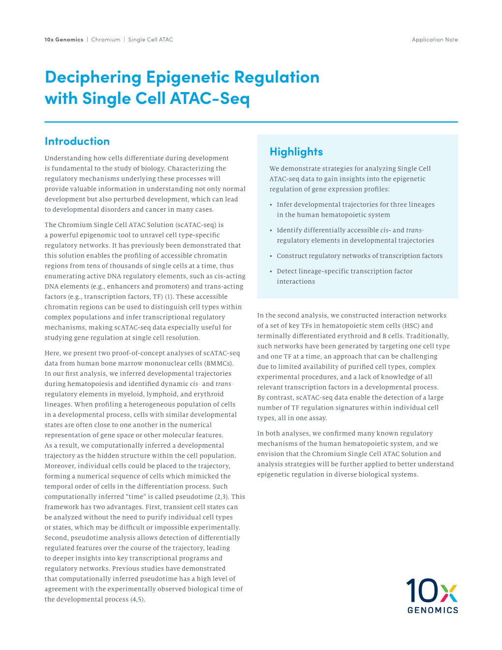 Deciphering Epigenetic Regulation with Single Cell ATAC-Seq