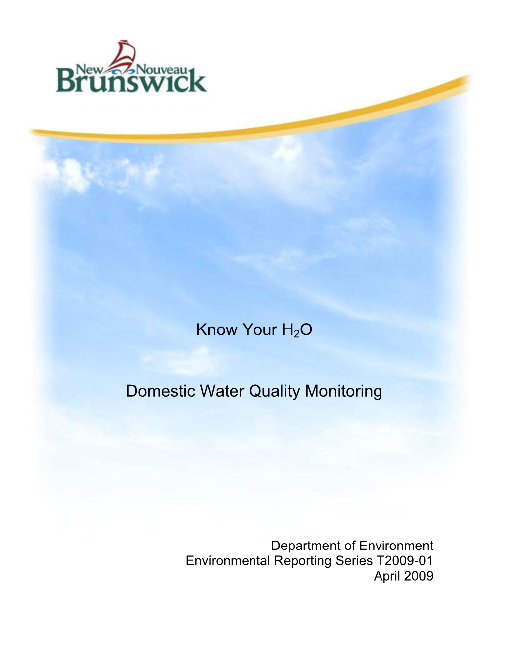 Know Your H2O Domestic Water Quality Monitoring