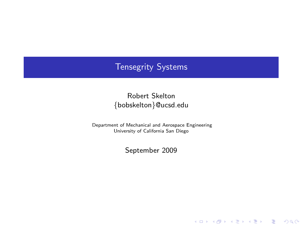 Tensegrity Systems