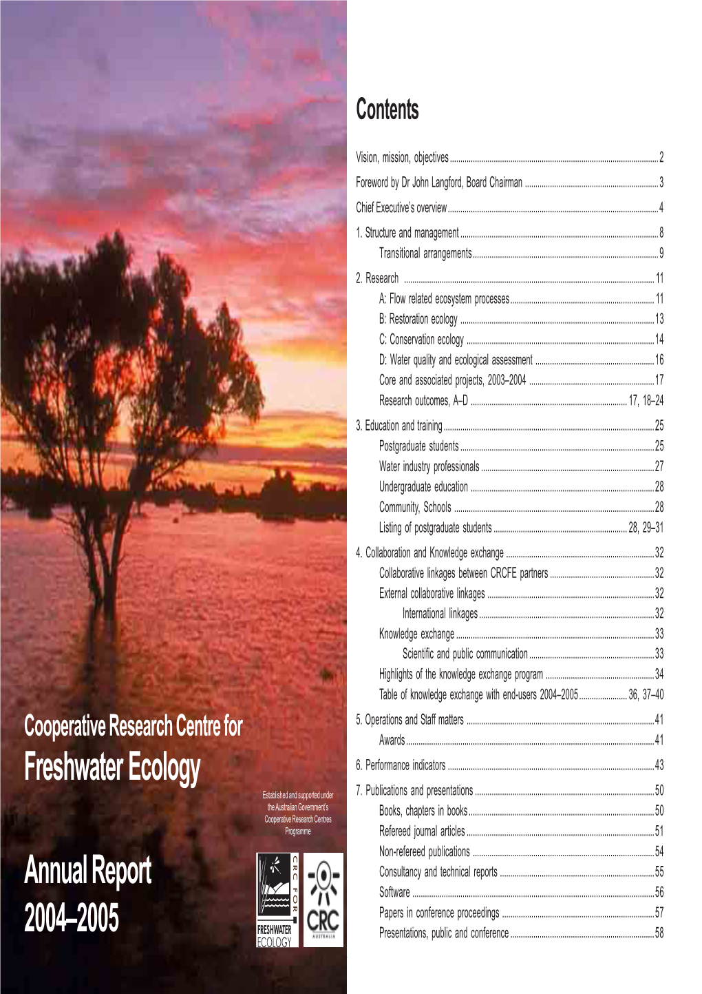 Annual Report 2004–2005 Freshwater Ecology