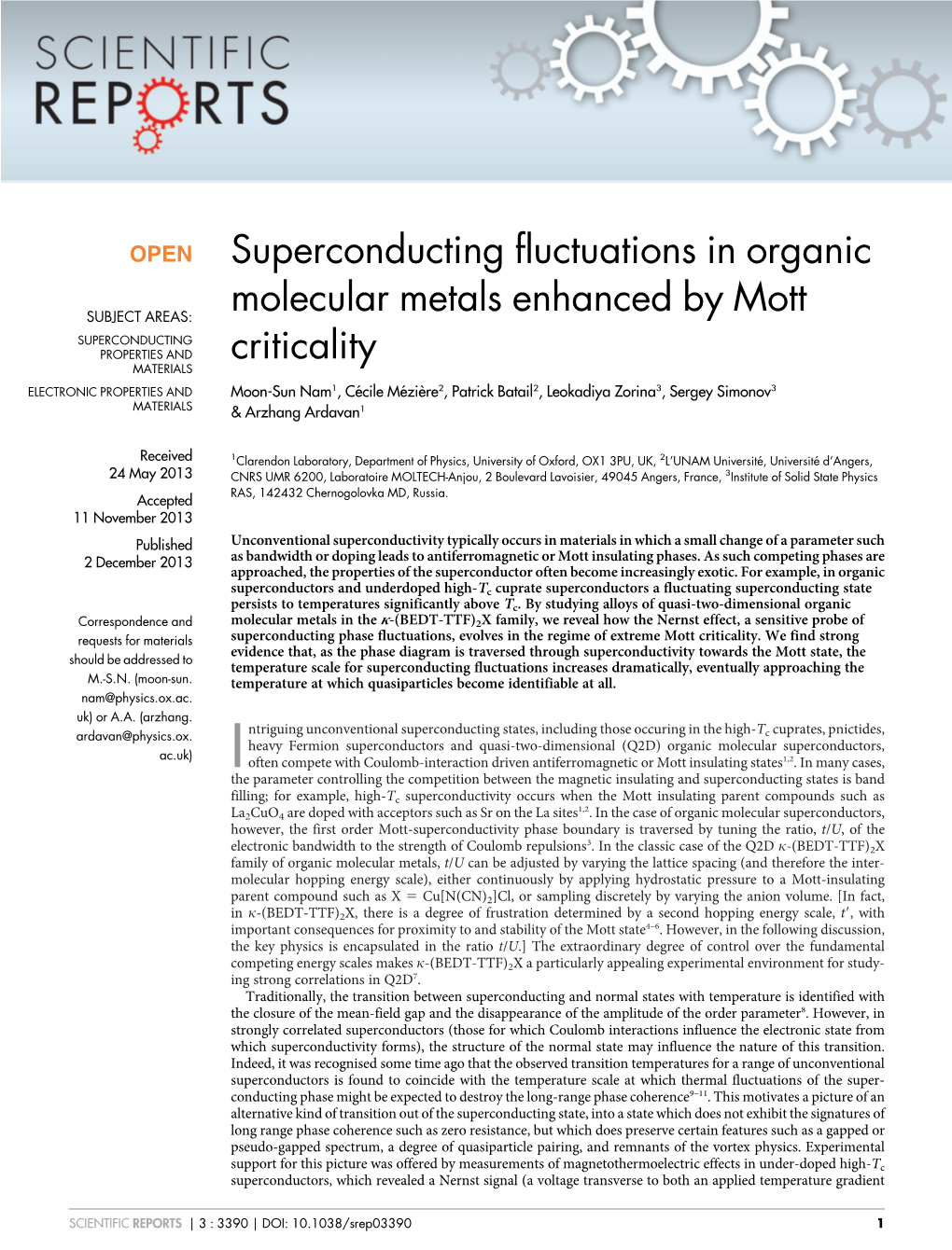 Superconducting Fluctuations in Organic Molecular Metals Enhanced