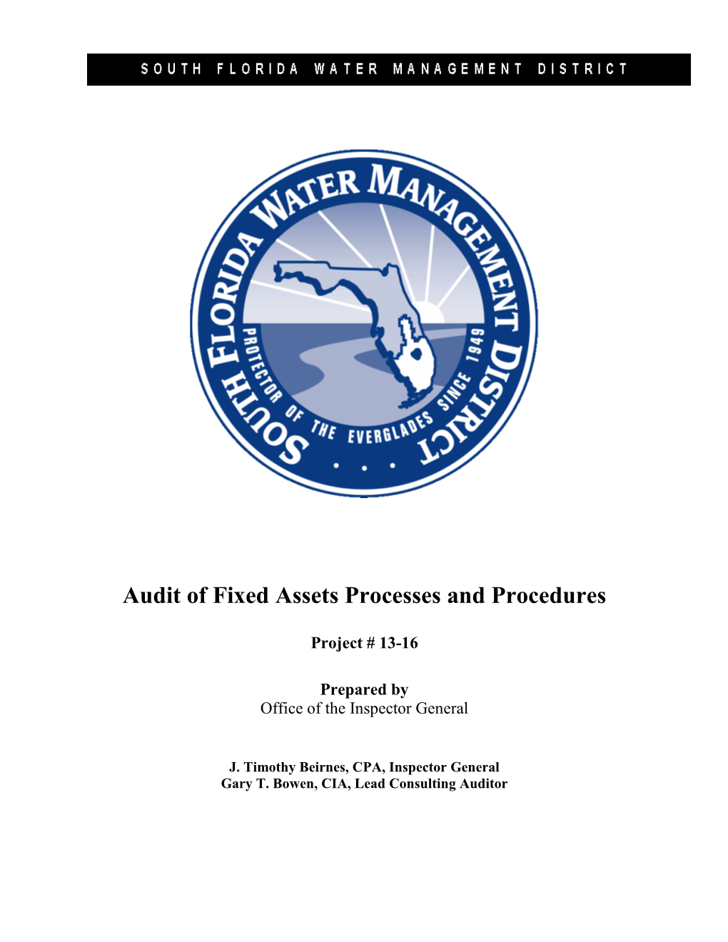 Audit of Fixed Assets Processes and Procedures