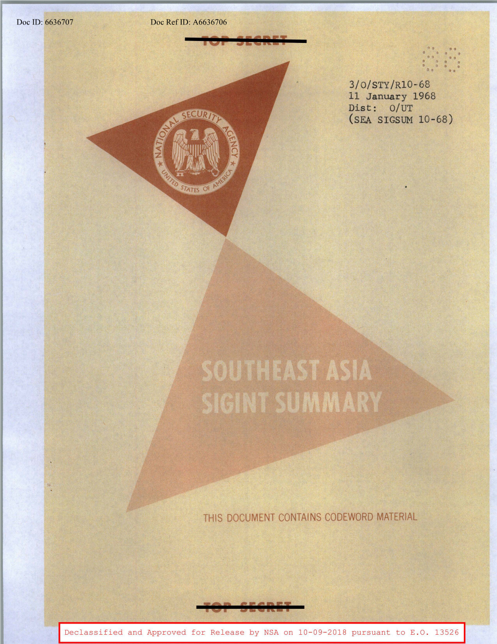 Southeast Asia SIGINT Summary, 11 January 1968