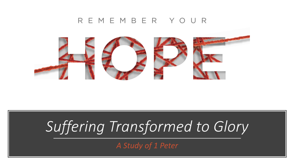 Suffering Transformed to Glory a Study of 1 Peter Author & Date