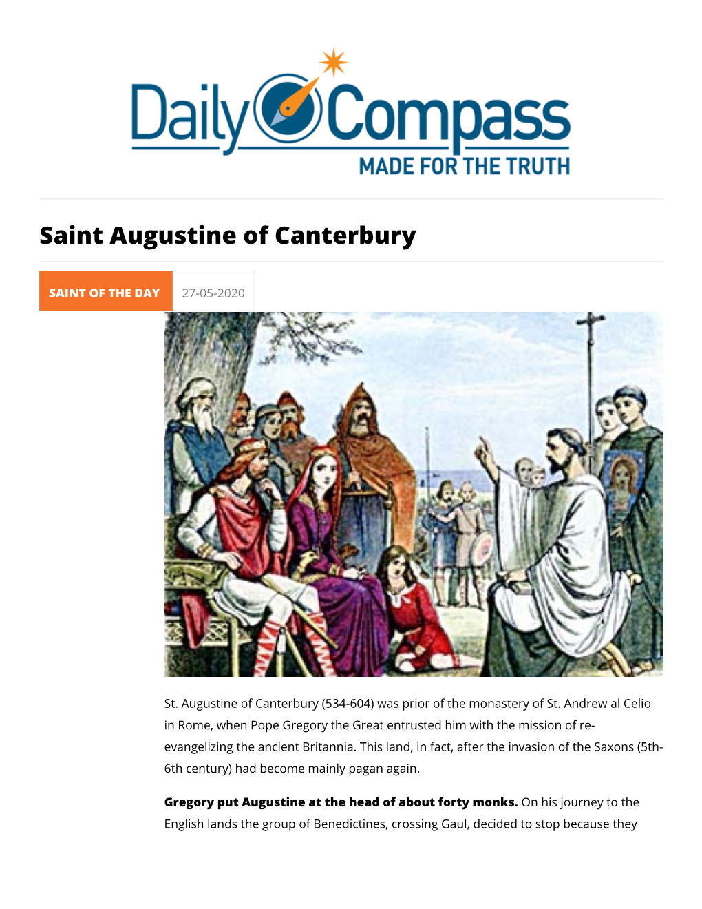 Saint Augustine of Canterbury