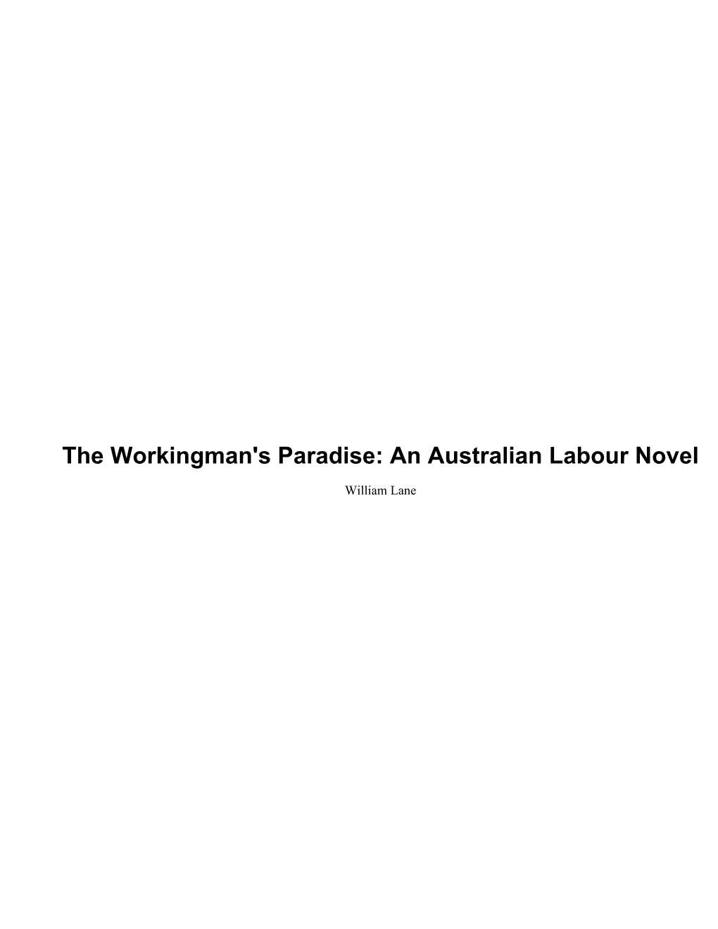 An Australian Labour Novel