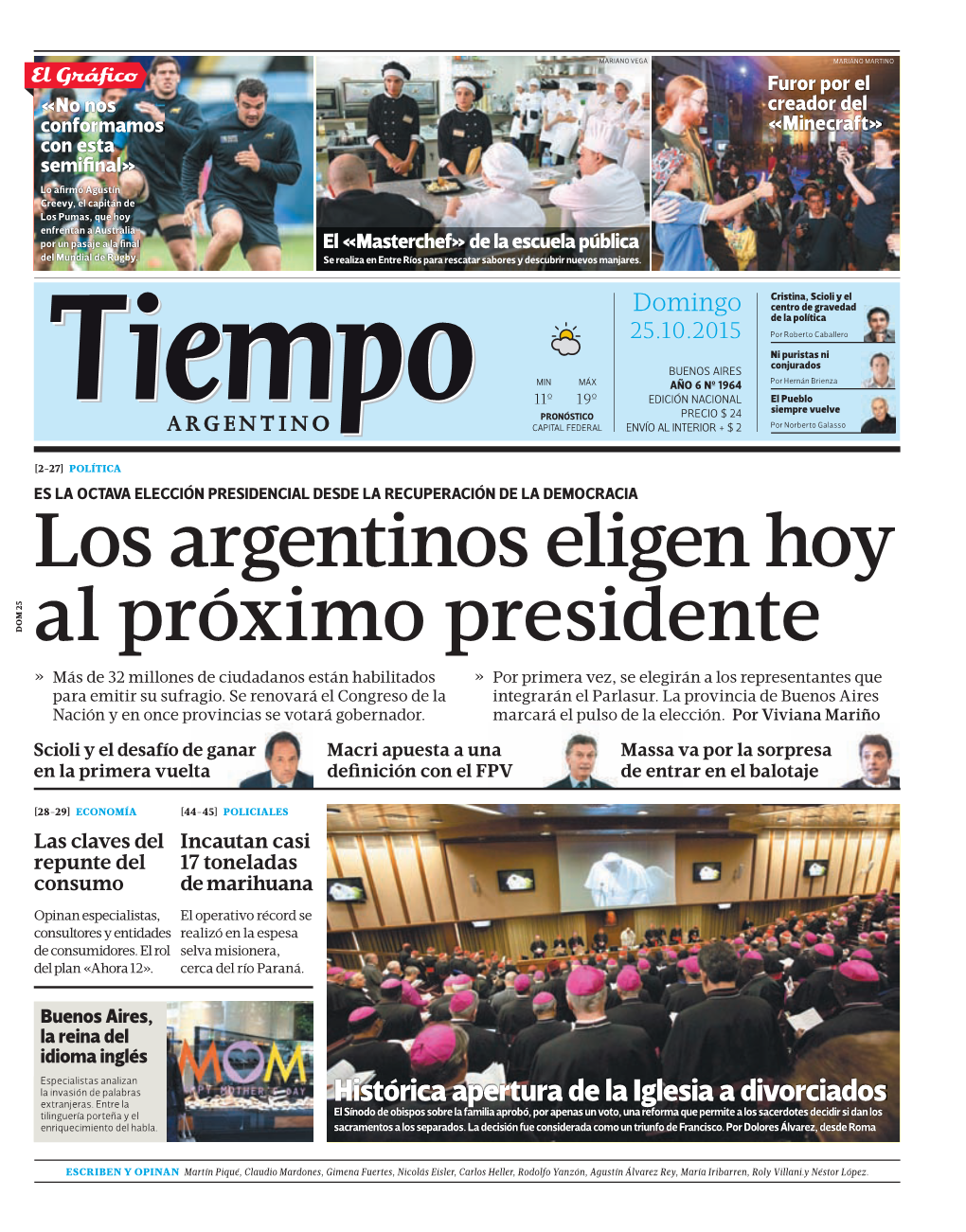 Los Argentinos Eligen Hoy Al Próximo Presidente