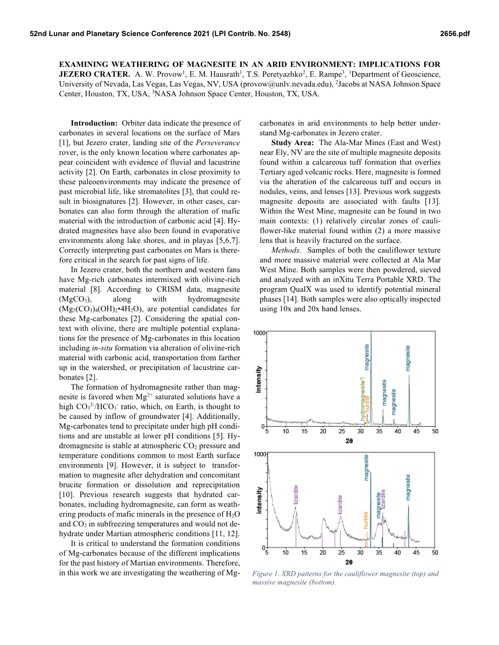 Examining Weathering of Magnesite in an Arid Environment: Implications for Jezero Crater