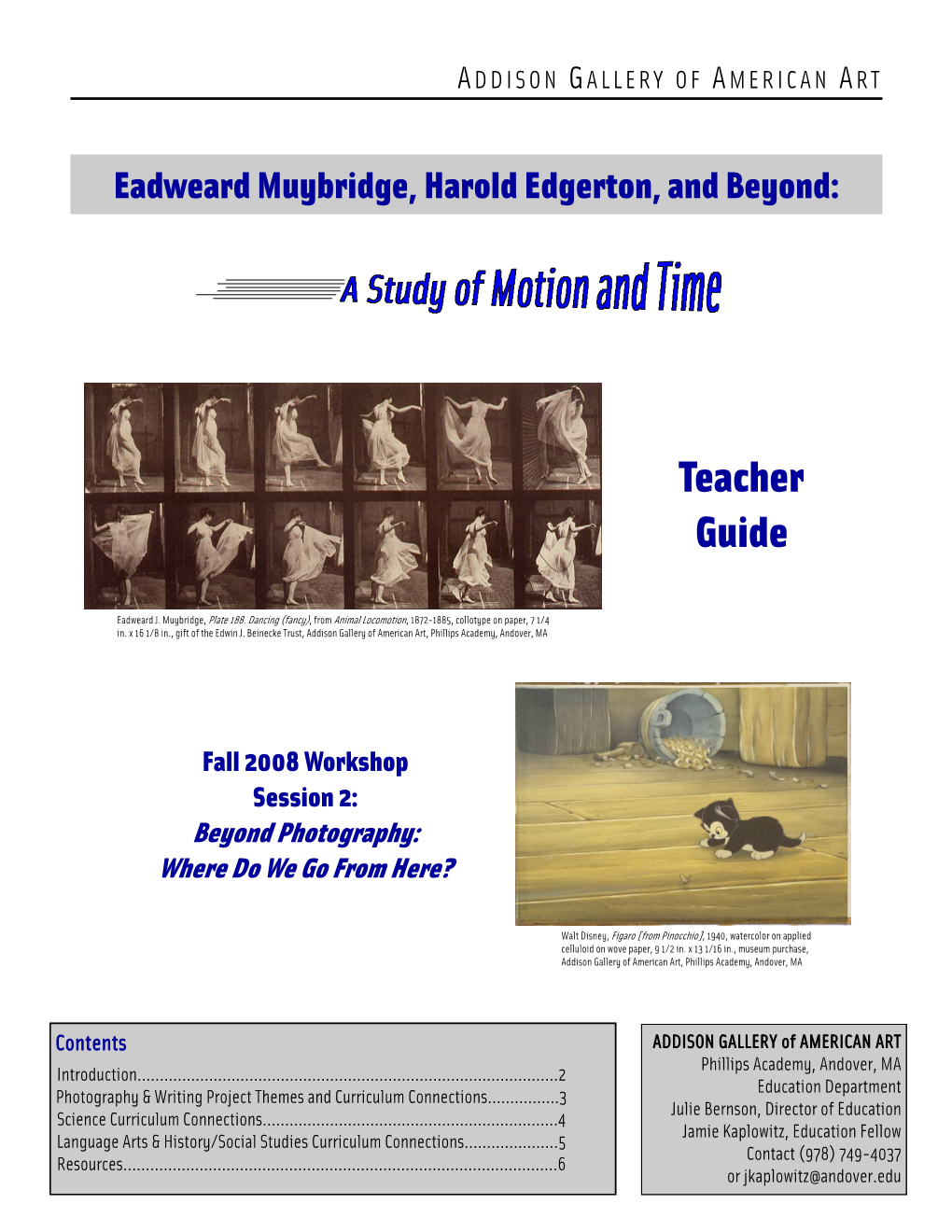 Eadweard Muybridge, Harold Edgerton, and Beyond