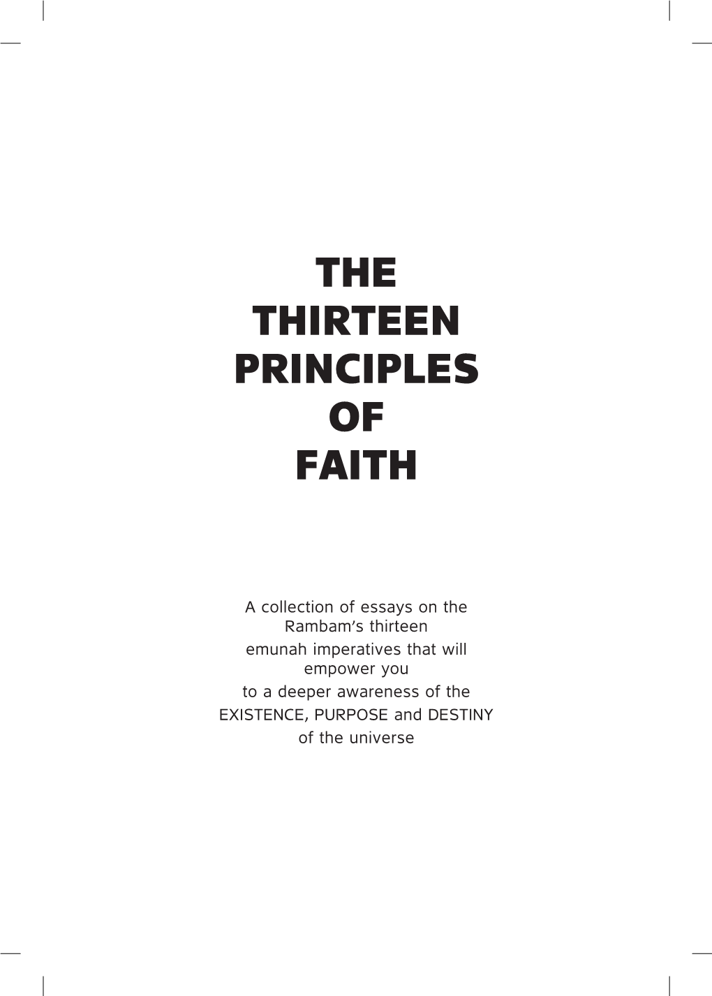 The Thirteen Principles of Faith