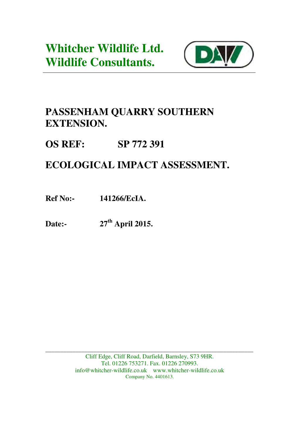 Ecology Impact Assessment