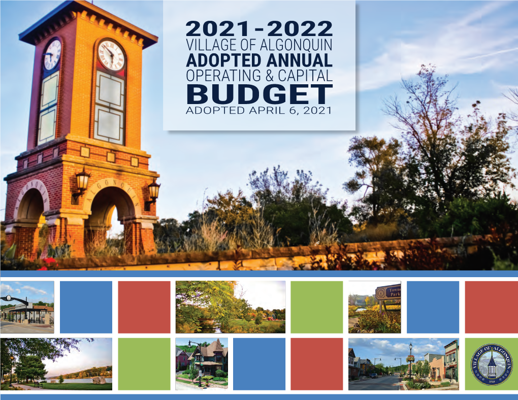 FY 21/22 Annual Budget | Village of Algonquin