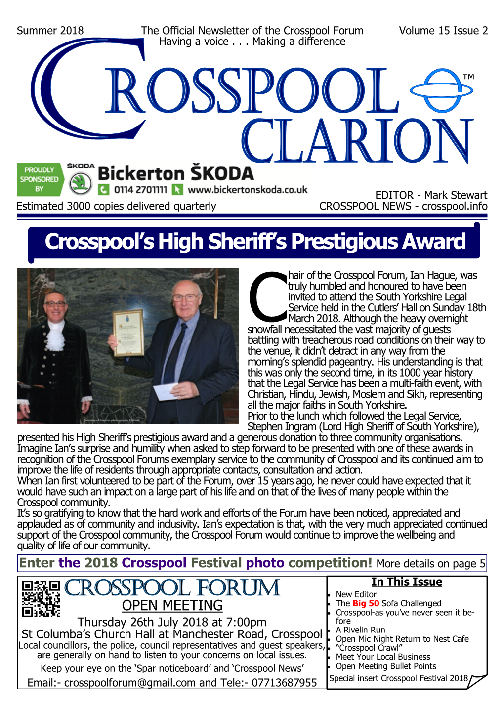 Crosspool's High Sheriff's Prestigious Award