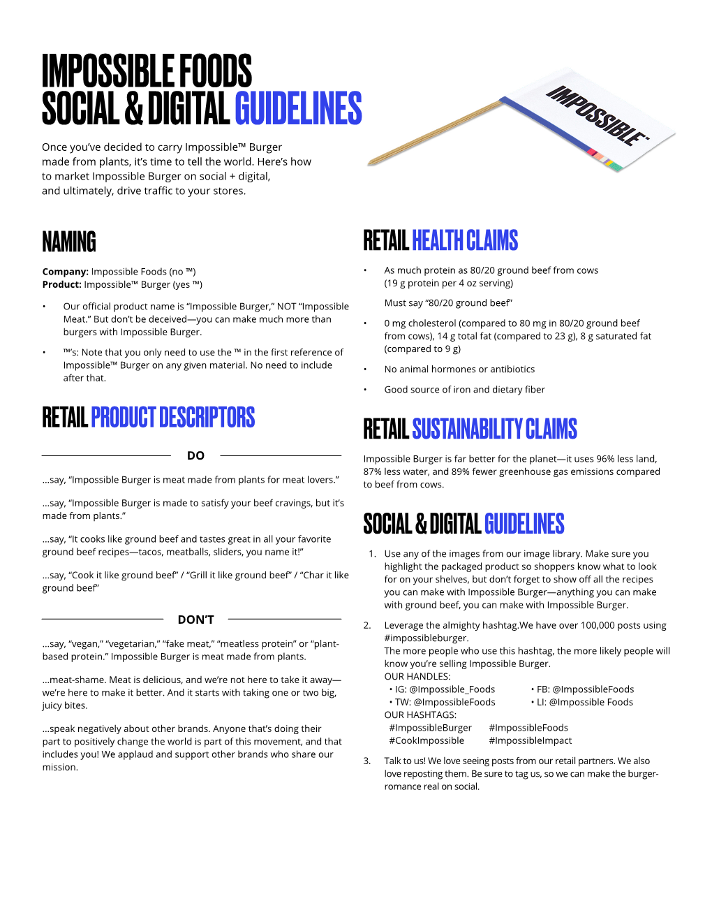 Impossible Foods Social & Digital Guidelines