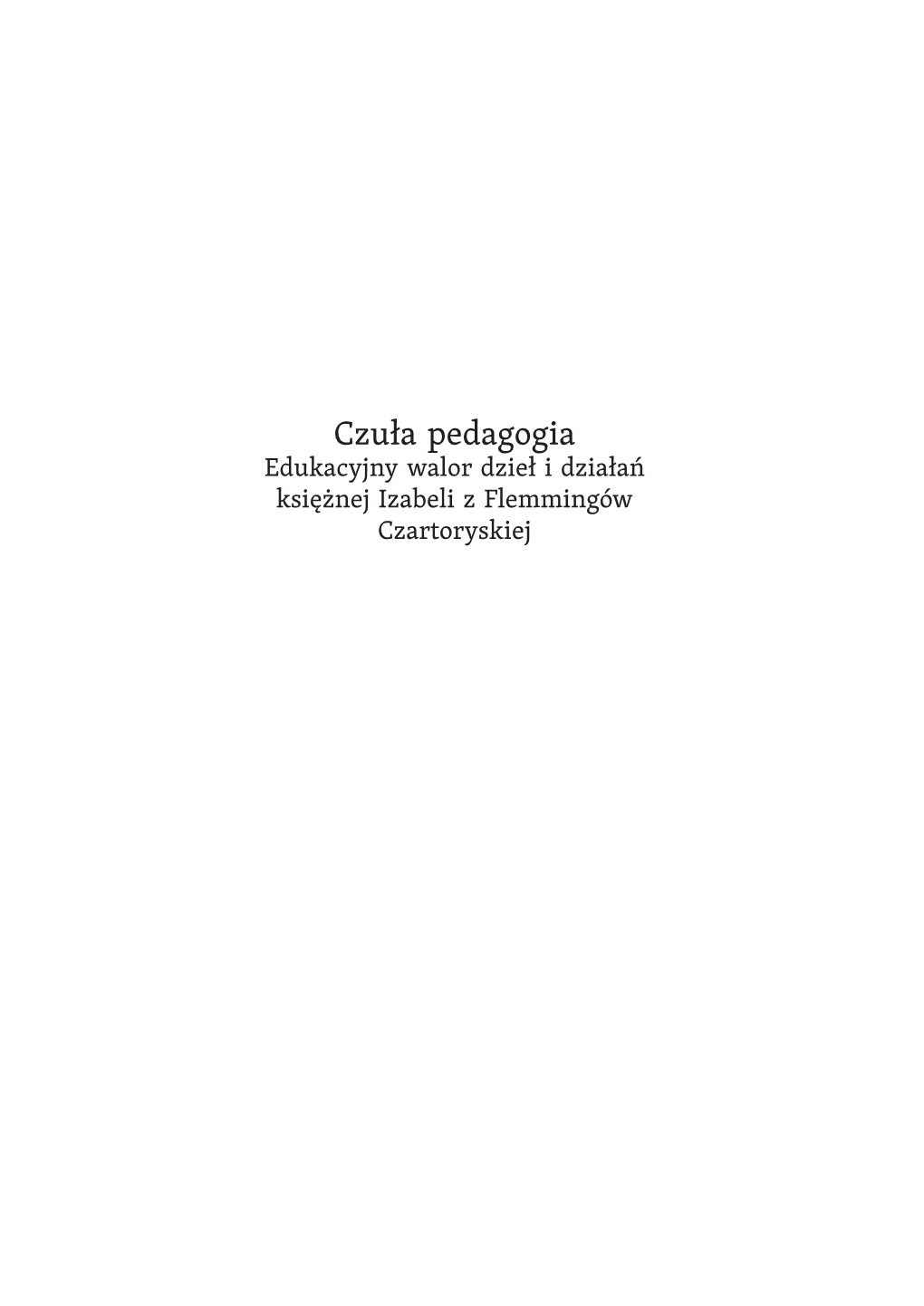 Czuła Pedagogika.Indd