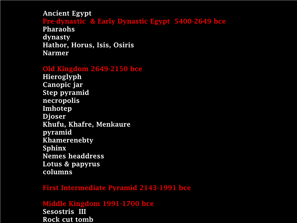 Egypt Old/Middle Kingdom